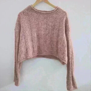 ARIZONA JEAN CO. | Women's Rusty Red  Oversized Cropped Soft Sweater